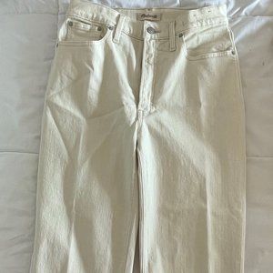 Madewell The Perfect Vintage Straight Jean - Ivory - size 28